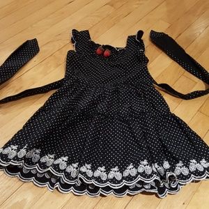 Black polka dots dress